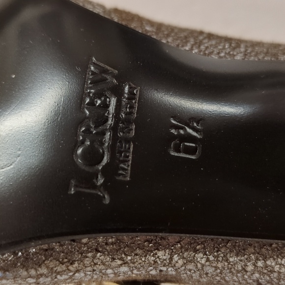 J. Crew Crackle Metallic Leather Mary Jane Pump Size 6.5 - Picture 12 of 13